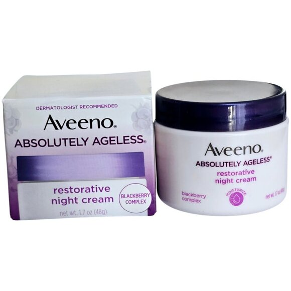 Aveeno Absolutely Ageless Restorative Facial Anti-Aging Night Cream 1.7 oz NEW - Picture 1 of 2